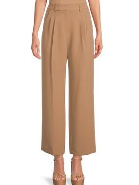 Gianni Bini Hartley Crepe Pleated Straight Wide Leg Coordinating Pants